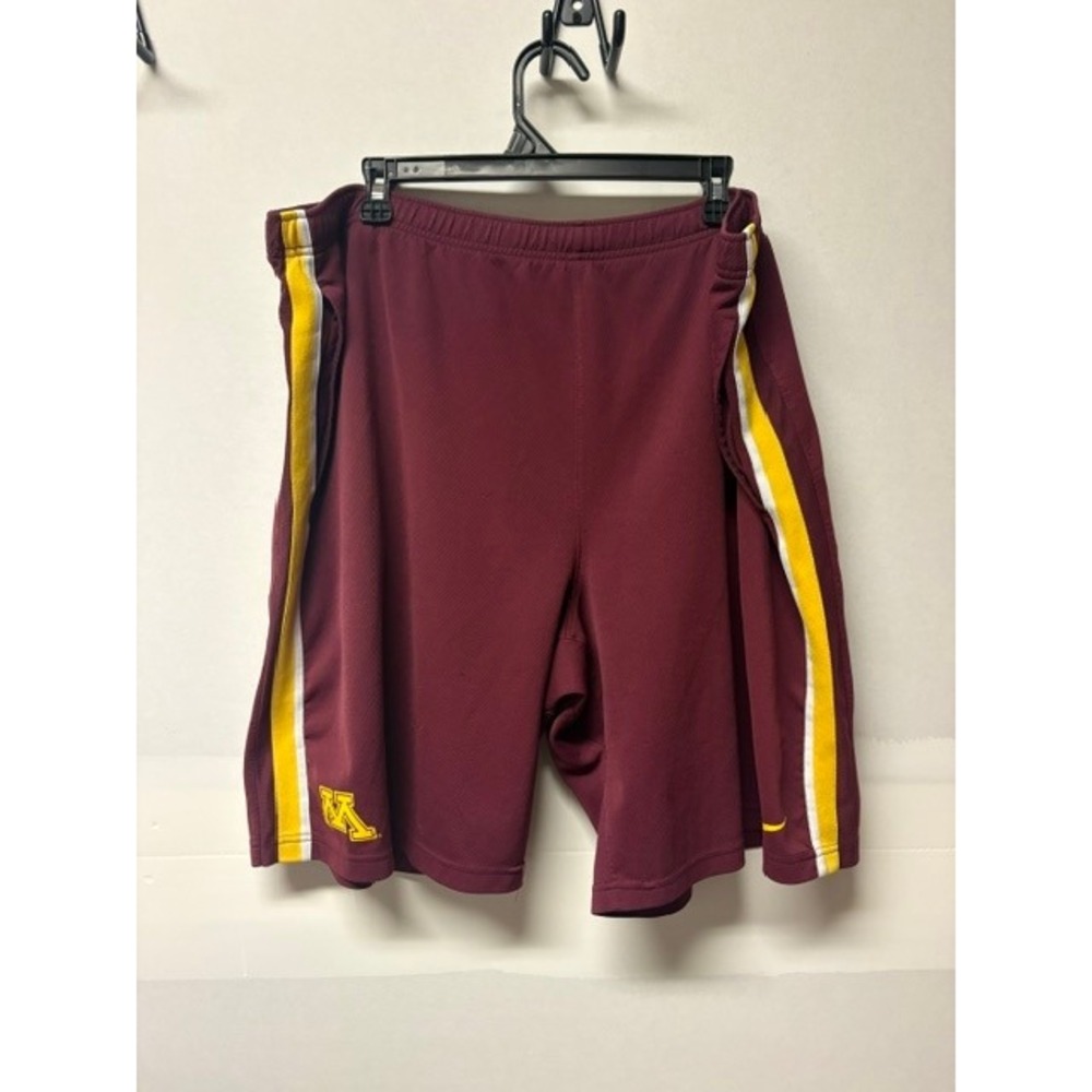 Nike Minnesota Golden Gophers Shorts Mens XXL Maroon Gold Athletic Basketball